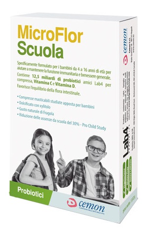 MICROFLOR SCUOLA 30 CAPSULE MASTICABILI - Farmacia Castello Srl