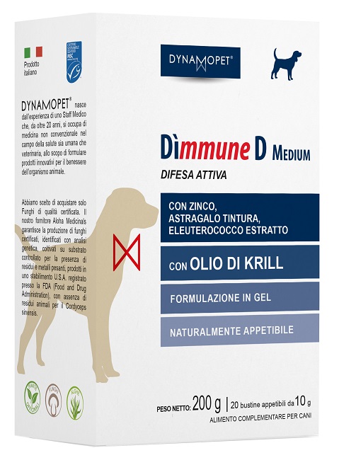 DIMMUNE D MEDIUM CANI 20 BUSTINE APPETIBILI DA 10 G - Farmacia Castello Srl