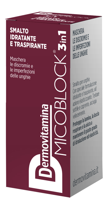 DERMOVITAMINA MICOBLOCK 3 IN 1 SMALTO IDRATANTE E TRASPIRANTE BORDEAUX 5 ML - Farmacia Castello Srl