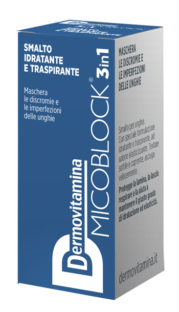 DERMOVITAMINA MICOBLOCK 3 IN 1 SMALTO IDRATANTE E TRASPIRANTE BLU 5 ML - Farmacia Castello Srl