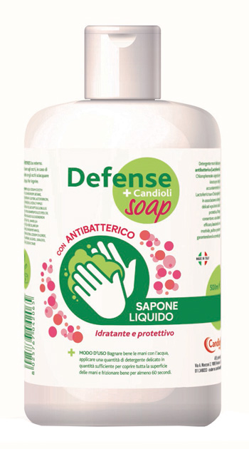 DEFENSE CANDIOLI SOAP SAPONE LIQUIDO CON ANTIBATTERICO 500 ML - Farmacia Castello Srl
