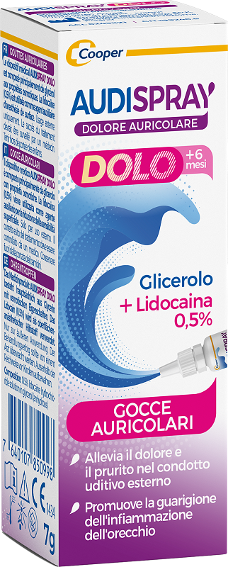 AUDISPRAY DOLO +6 MESI GOCCE AURICOLARI BAMBINI 7 G - Farmacia Castello Srl