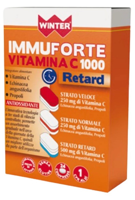 WINTER IMMUNOFORTE VITAMINA C 1000 RETARD 24 COMPRESSE - Farmacia Castello Srl