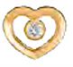 ORECCHINI HEART GOLDEN SOLITAIRE SWAROVSKI 9 MM - Farmacia Castello Srl
