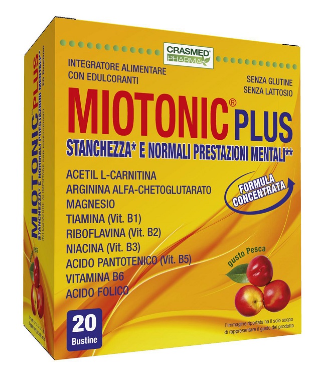 MIOTONIC PLUS STANCHEZZA E NORMALI PRESTAZIONI MENTALI 20 BUSTE - Farmacia Castello Srl