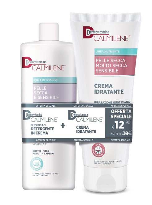 DERMOVITAMINA CALMILENE SENSICREAM DETERGENTE IN CREMA 500 ML + CREMA IDRATANTE 250 ML - Farmacia Castello Srl