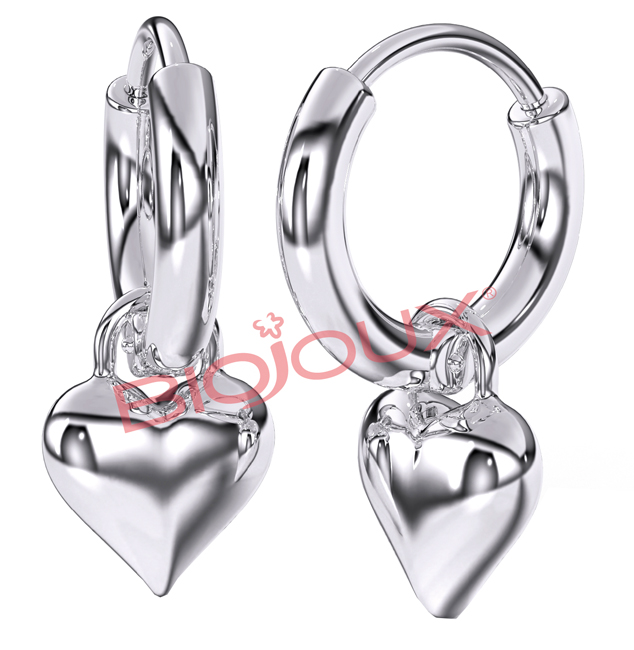 BJT227 ORECCHINO HOOP HEART - Farmacia Castello Srl