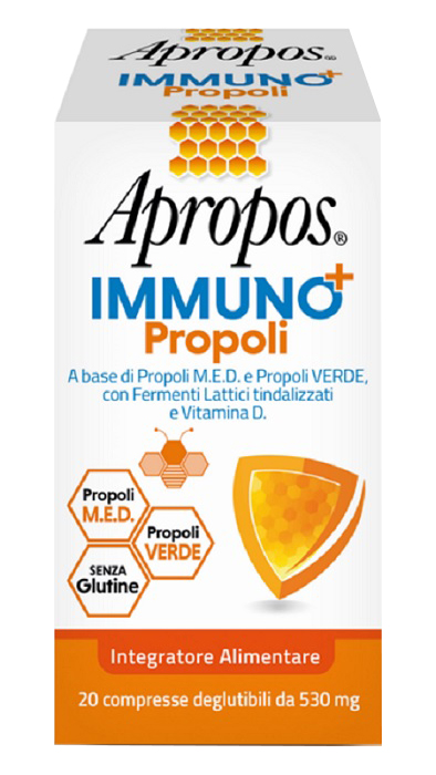 APROPOS IMMUNO+ PROPOLI 20 COMPRESSE DEGLUTIBILI - Farmacia Castello Srl