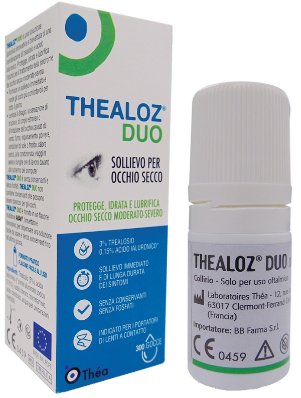 SOLUZIONE OCULARE THEALOZ DUO 10 ML - Farmacia Castello Srl