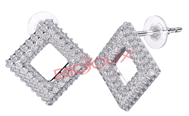 BJT258 ORECCHINO FRAME CRYSTALS 10 MM - Farmacia Castello Srl