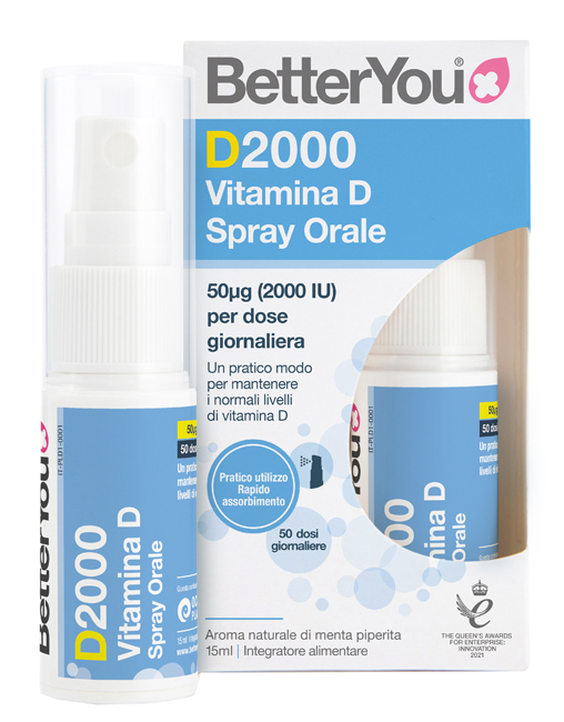 BETTERYOU D2000 VITAMINA D SPRAY ORALE 15 ML - Farmacia Castello Srl