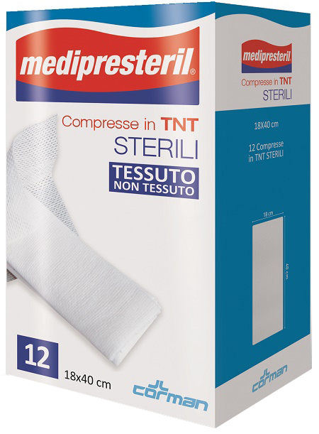 COMPRESSE STERILI TNT MEDIPRESTERIL 18X40 CM 12 PEZZI - Farmacia Castello Srl