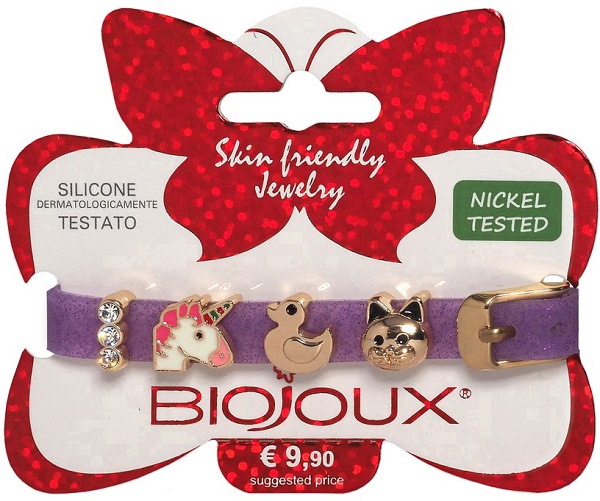 BJB010 BRACCIALE SILIC VIOLA GOLD PLATED - Farmacia Castello Srl