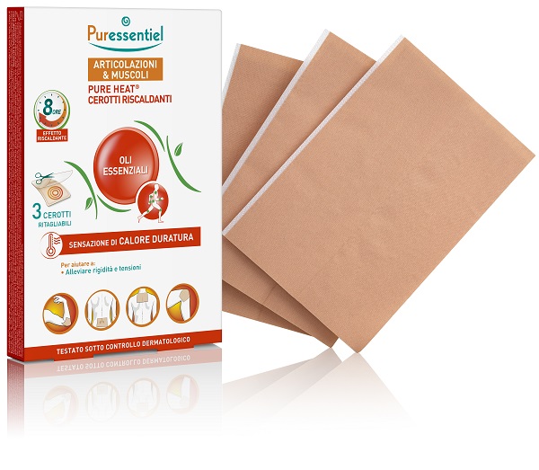 PURESSENTIEL CEROTTI RISCALDANTI PUREHEAT ARTICOLAZIONI&MUSCOLI 3 PEZZI - Farmacia Castello Srl