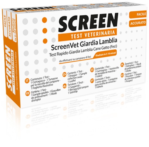 SCREENVET TEST RAPIDO VETERINARIA GIARDIA LAMBLIA FECI CANE E GATTO - Farmacia Castello Srl