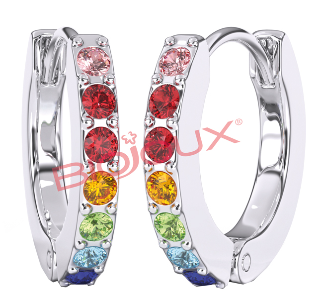 ORECCHINI CRYSTAL HOOP MULTICOLOR 1 PAIO - Farmacia Castello Srl