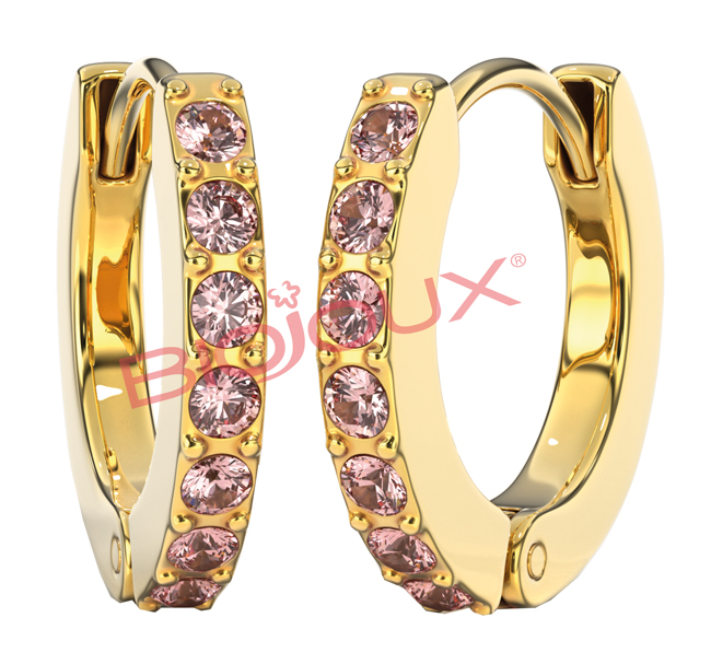 ORECCHINI ROSE CRYSTAL HOOP ORO 1 PAIO - Farmacia Castello Srl