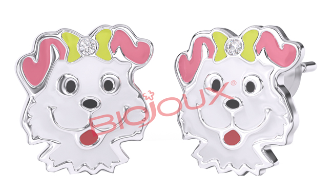 ORECCHINI NALA PUPPY WITH SWAROVSKI 1 PAIO - Farmacia Castello Srl