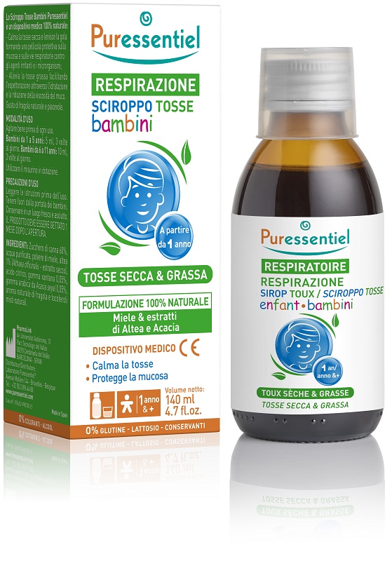 PURESSENTIEL SCIROPPO TOSSE BAMBINI 140 ML - Farmacia Castello Srl