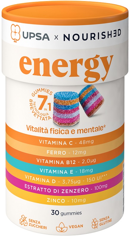 UPSA X NOURISHED ENERGY 30 GUMMIES - Farmacia Castello Srl