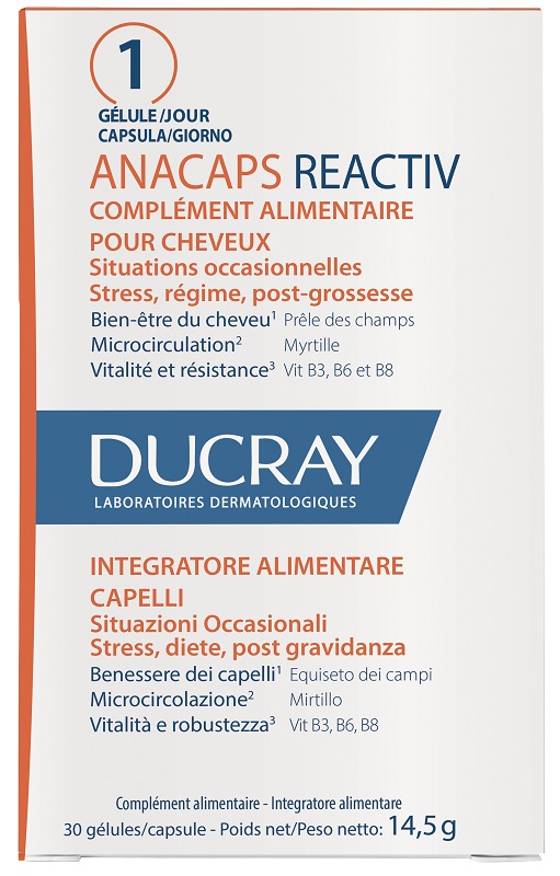 ANACAPS REACTIV CAPELLI SITUAZIONE OCCASIONALE 30 CAPSULE - Farmacia Castello Srl