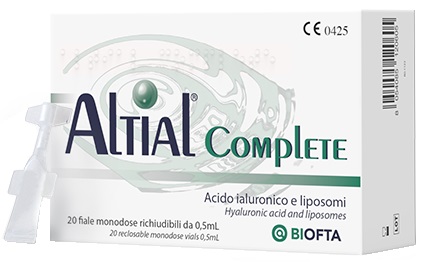 SOLUZIONE OFTALMICA LUBRIFICANTE ALTIAL COMPLETE 4 STRIP DA 5 FLACONI DA 0,5 ML - Farmacia Castello Srl
