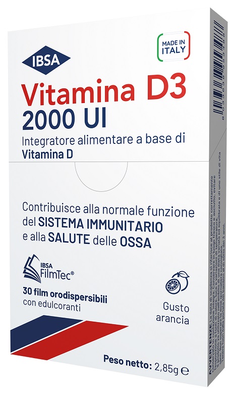 VITAMINA D3 IBSA 2000 UI 30 FILM ORODISPERSIBILI - Farmacia Castello Srl