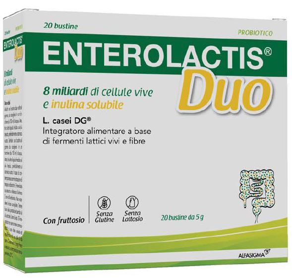 ENTEROLACTIS DUO INULINA 20 BUSTINE 5 G - Farmacia Castello Srl