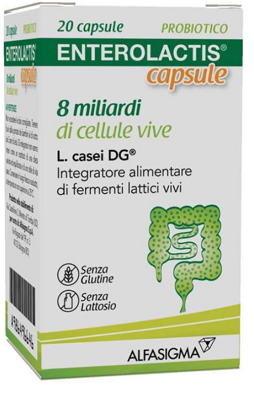 ENTEROLACTIS 20 CAPSULE 8 MILIARDI DI CELLULE VIVE - Farmacia Castello Srl