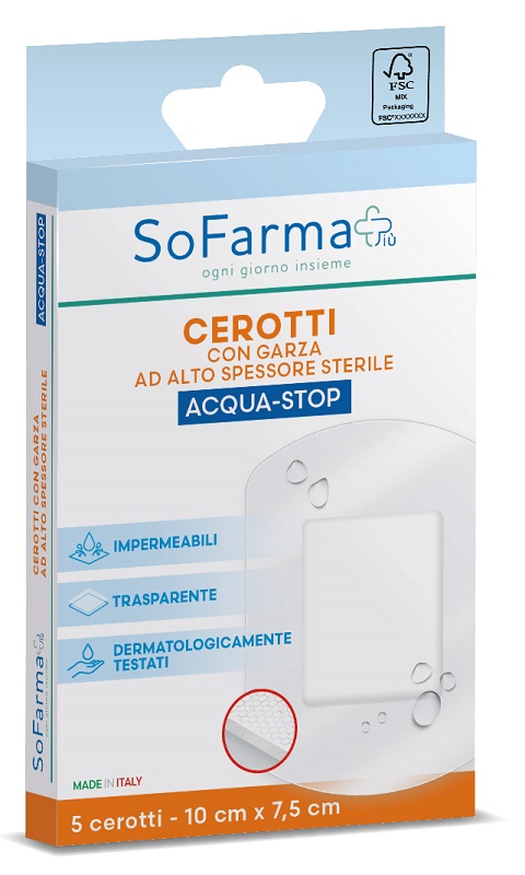 CEROTTO ACQUASTOP 10X7,5 CM 5 PEZZI SOFARMAPIU' - Farmacia Castello Srl