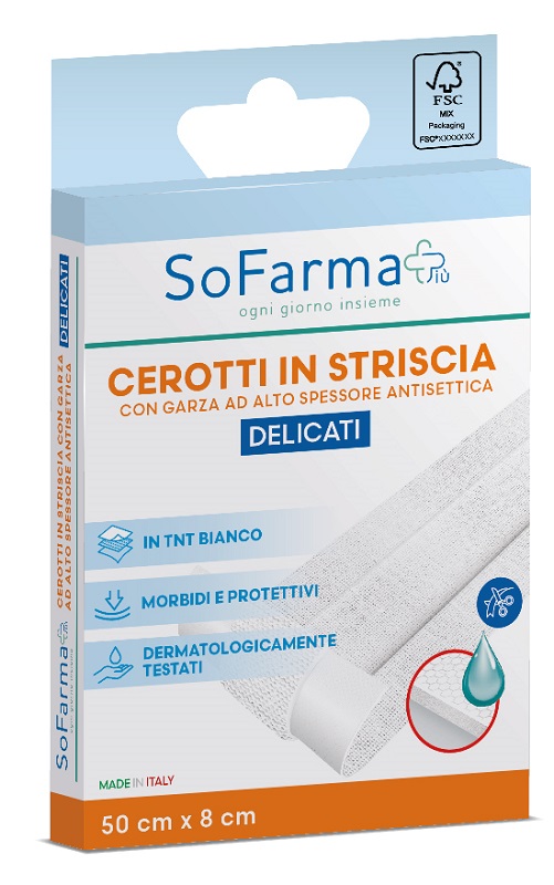 CEROTTO DELICATO STRISCIA 50X8 CM SOFARMAPIU' - Farmacia Castello Srl