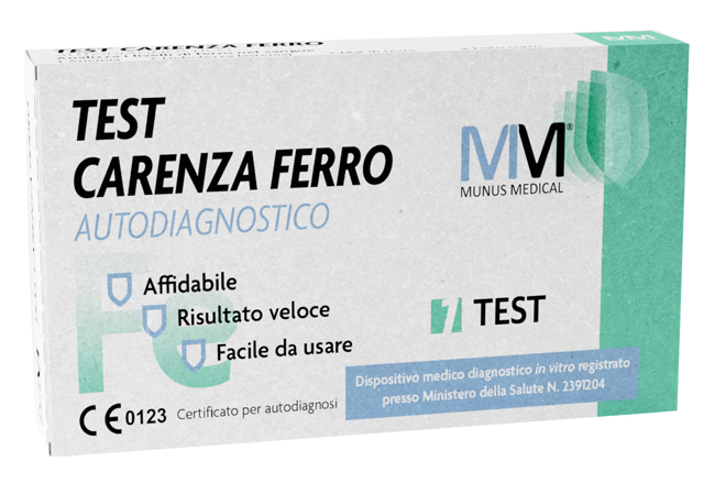 MUNUS MEDICAL TEST AUTODIAGNOSTICO CARENZA DI FERRO - Farmacia Castello Srl