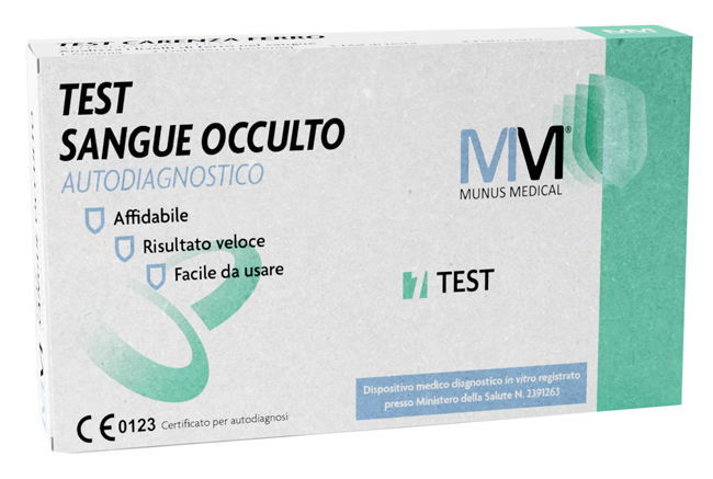 MUNUS MEDICAL TEST AUTODIAGNOSTICO SANGUE OCCULTO - Farmacia Castello Srl