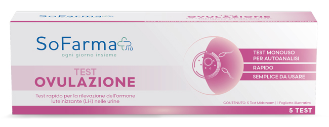 TEST AUTODIAGNOSTICO OVULAZIONE 5 PEZZI SOFARMAPIU' - Farmacia Castello Srl
