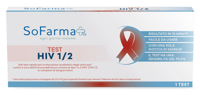 TEST AUTODIAGNOSTICO HIV 1/2 SOFARMAPIU' - Farmacia Castello Srl