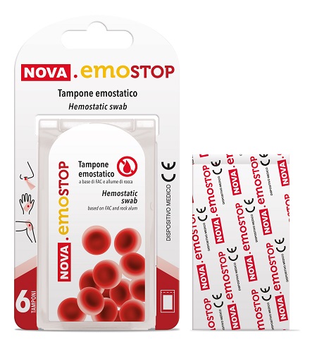 NOVA EMOSTOP TAMPONE EMOSTATICO 6 PEZZI - Farmacia Castello Srl