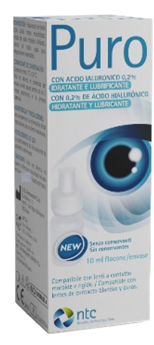 SOLUZIONE STERILE PER USO OFTALMICO PURO IDRATANTE E LUBRIFICANTE 0,2% ACIDO IALURONICO SENZA CONSERVANTI 10 ML - Farmacia Castello Srl