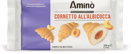 AMINO' CORNETTO ALBICOCCA 4 PEZZI DA 55 G - Farmacia Castello Srl