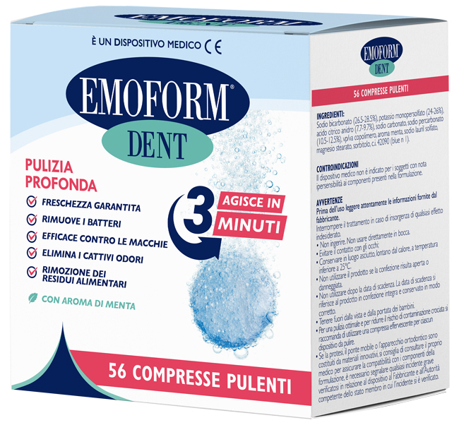 COMPRESSE PULENTI EMOFORM DENT 56 PEZZI - Farmacia Castello Srl