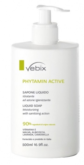 VEBIX PHYTAMIN ACTIVE SAPONE LIQUIDO IDRATANTE 500 ML - Farmacia Castello Srl