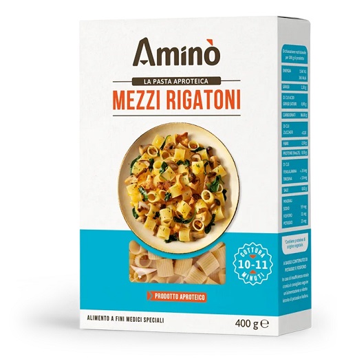 AMINO' MEZZI RIGATONI APROTEICI 400 G - Farmacia Castello Srl
