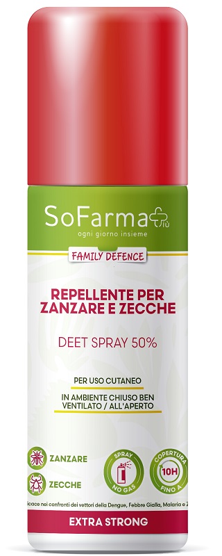 REPELLENTE EXTRA STRONG DEET 50% 75 ML SOFARMAPIU' - Farmacia Castello Srl