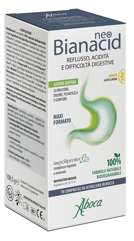NEOBIANACID 70 COMPRESSE GUSTO LIMONE - Farmacia Castello Srl