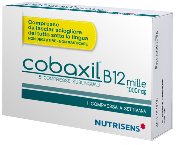 COBAXIL B12 MILLE 5 COMPRESSE SUBLINGUALI DA 0,35 G SENZA GLUTINE - Farmacia Castello Srl