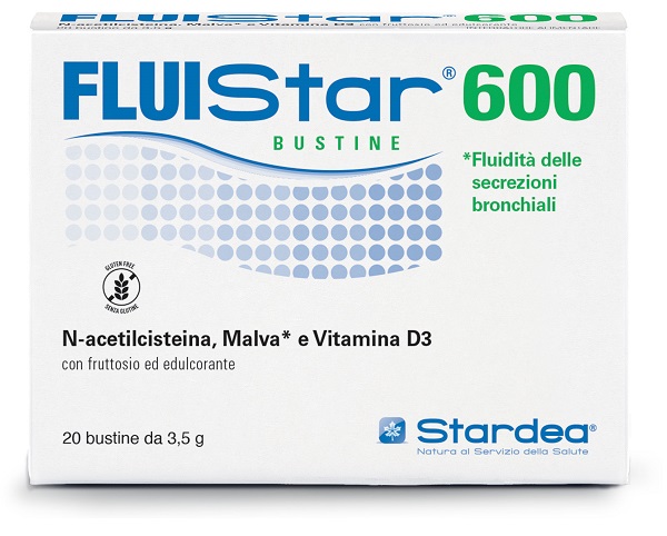 FLUISTAR 600 20 BUSTINE DA 3,5 G CON FRUTTOSIO ED EDULCORANTE SENZA GLUTINE - Farmacia Castello Srl
