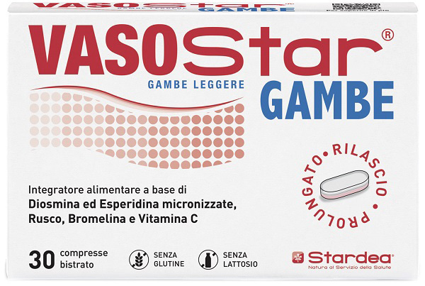 VASOSTAR GAMBE 30 COMPRESSE BISTRATO SENZA GLUTINE SENZA LATTOSIO - Farmacia Castello Srl